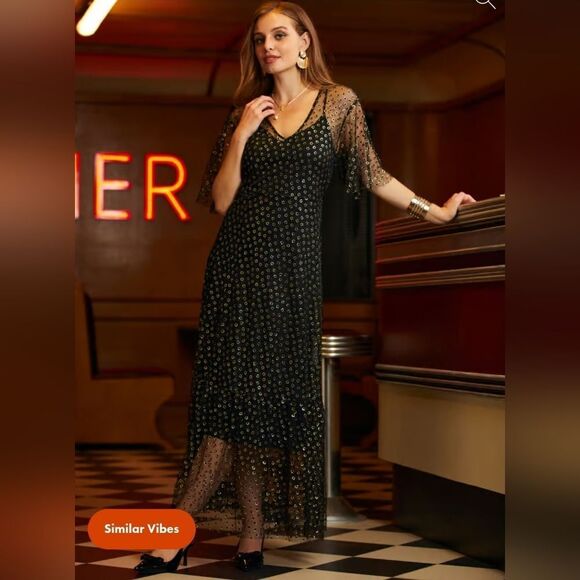 New Modcloth Shimmer and Swish Midi Dress Size 1X - Picture 1 of 10